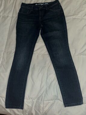 Cat & Jack Girls Dark Wash Skinny Stretch Jeans - Dark Blue size 12 plus
